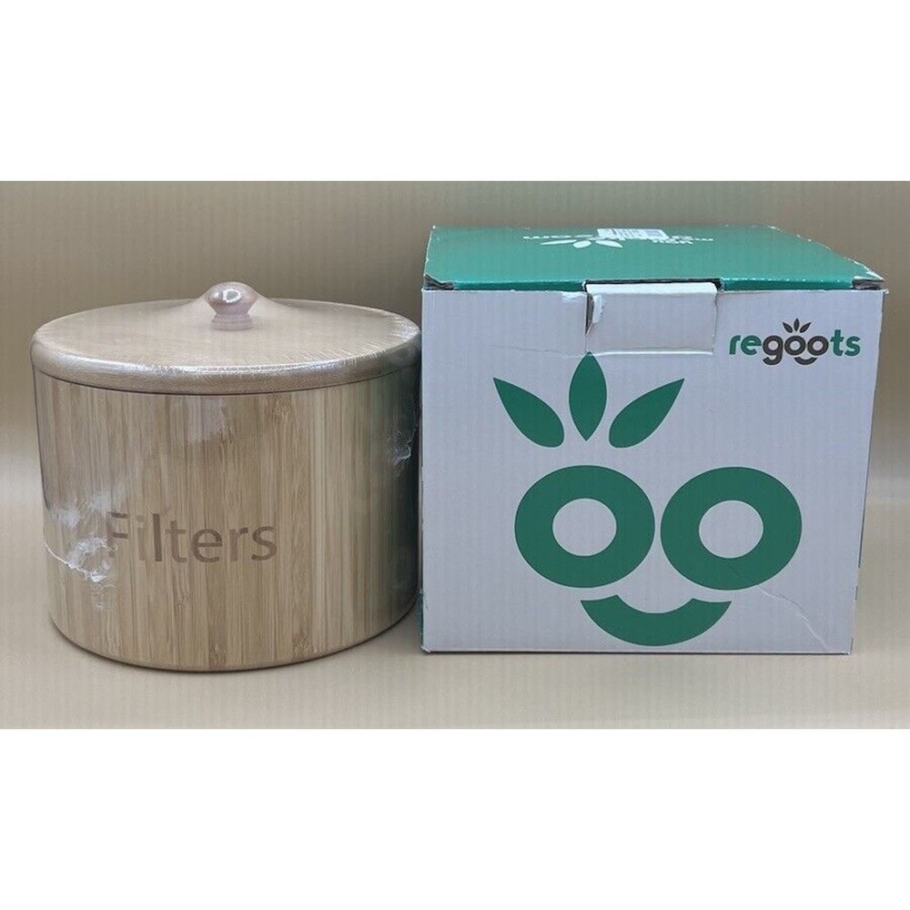 Regoots Coffee Filter Holder Storage - Bamboo Coffee Pod Filter Holder. *New*